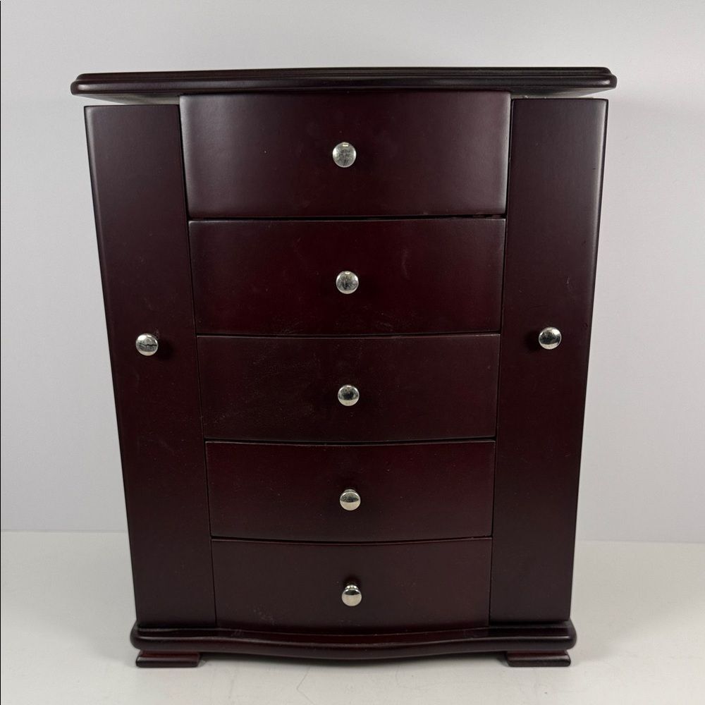 Sophisticated Dark Wood Jewelry Organizer
